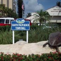town sign and sea turtle