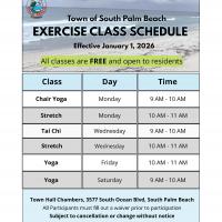 Exercise Class Schedule