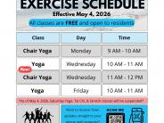 Spring/Summer Exercise Schedule 