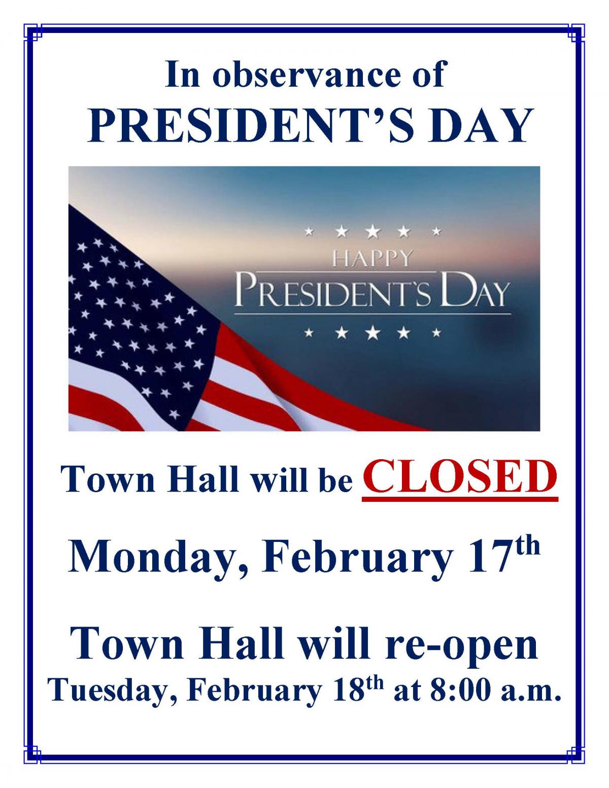 Town Hall Closed